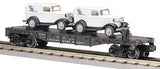 MTH RailKIng 30-8304: Chesapeake & Ohio Flat Car w/ 2 Ertl Panel Vans