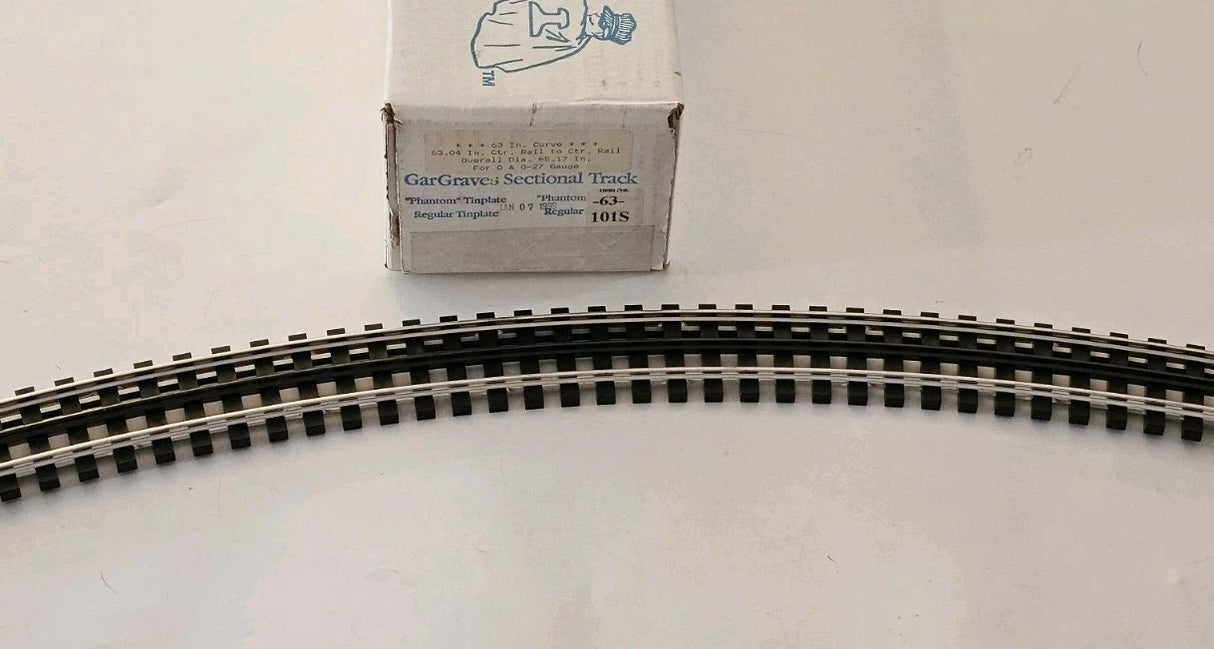 Gargraves O Gauge 42-101S Phantom Tinplate 63" Curve, 8 pieces Full Circle NOS