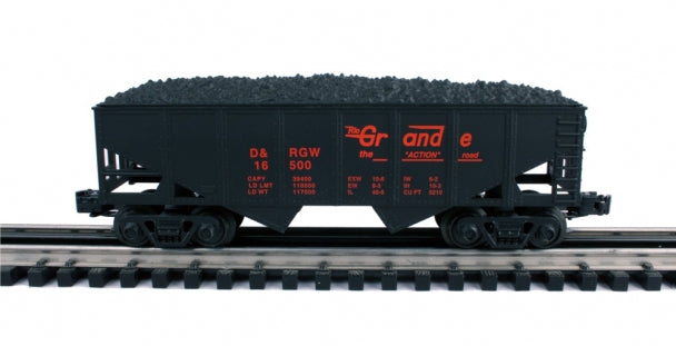 Industrial Rail 027 Hopper w/Coal Load D&RGW - Rio Grande "The Action Road"