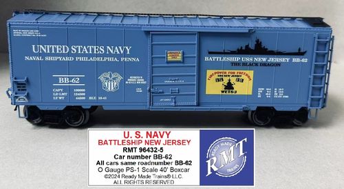 RMT-96432-5 US Navy Battleship U.S.S. New Jersey 40' PS-1 Boxcar #BB-62