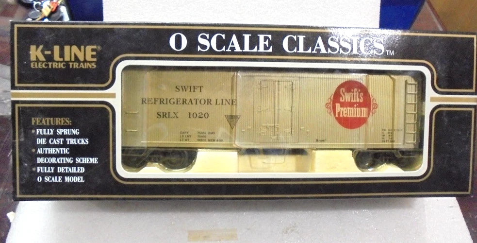 K-LINE K762-8011 Swifts O Scale Classic Woodsided Reefer #1021