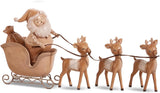 Whimsical Santa and Reindeer