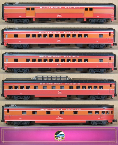 MTH 70' Scale Streamlined Passenger 5-Car Set Southern Pacific 20-6523