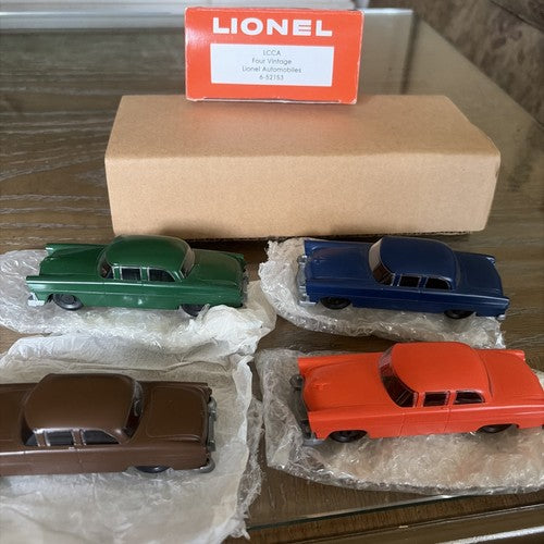 LIONEL 6-52153 LCCA FOUR VINTAGE LIONEL AUTOMOBILES