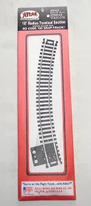 Atlas 18" Radius Terminal Section #845 HO code 100 snap track