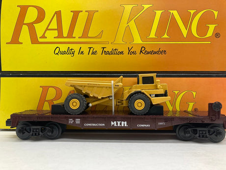 MTH RailKing 30-7614: Flatcar W/ Dump Truck