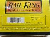 MTH Railking: 30-7489: 2001 Holiday Box Car