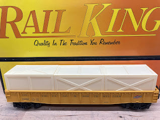 MTH RailKing: RK-7205L: Chicago Northwestern Semi-Scale Gondola & 3 Crates