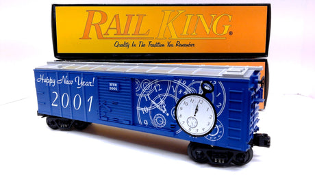 MTH Railking: 30-74017: 2001 New Year's Eve Box Car